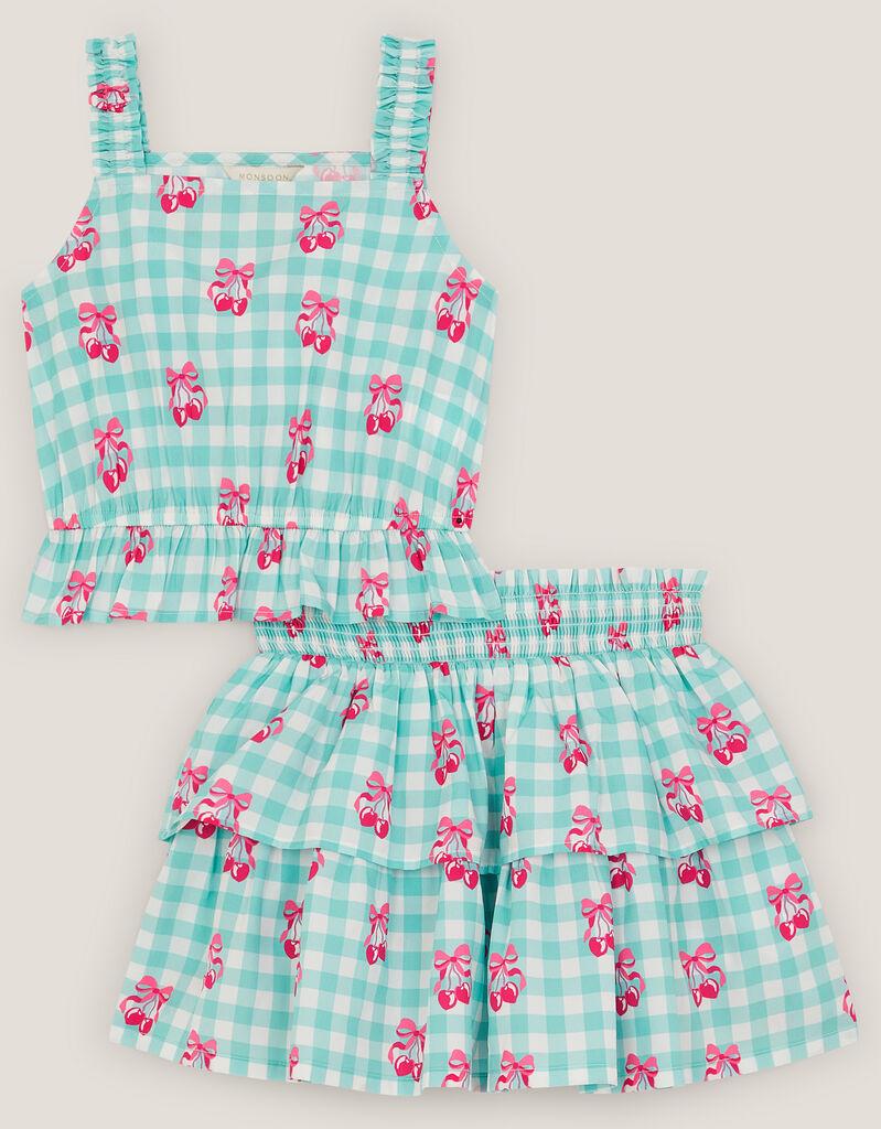 Monsoon Children Komplet za devojčice, Tirkizni