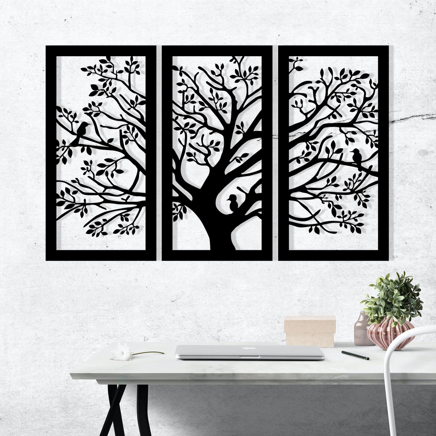 Wallity Zidna dekoracija Arbol-M124, 103x65 cm, 1.2 mm, Crna