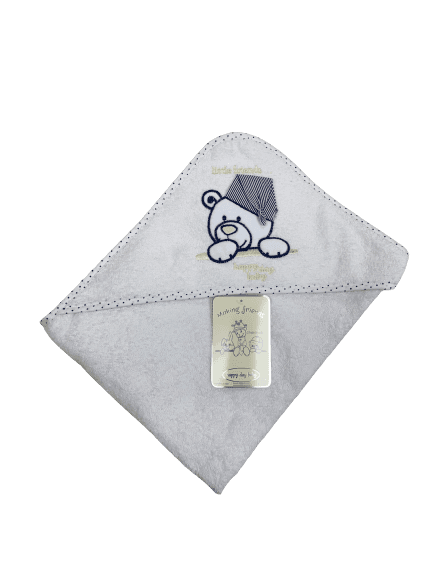 Tri drugara Peškir sa kapom Meda, Belo-teget