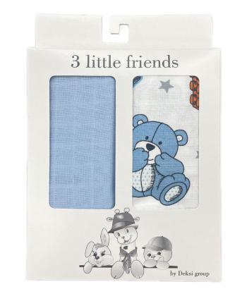 Tri drugara Tetra pelene, 80 x 80 cm, 2 komada,  Plave