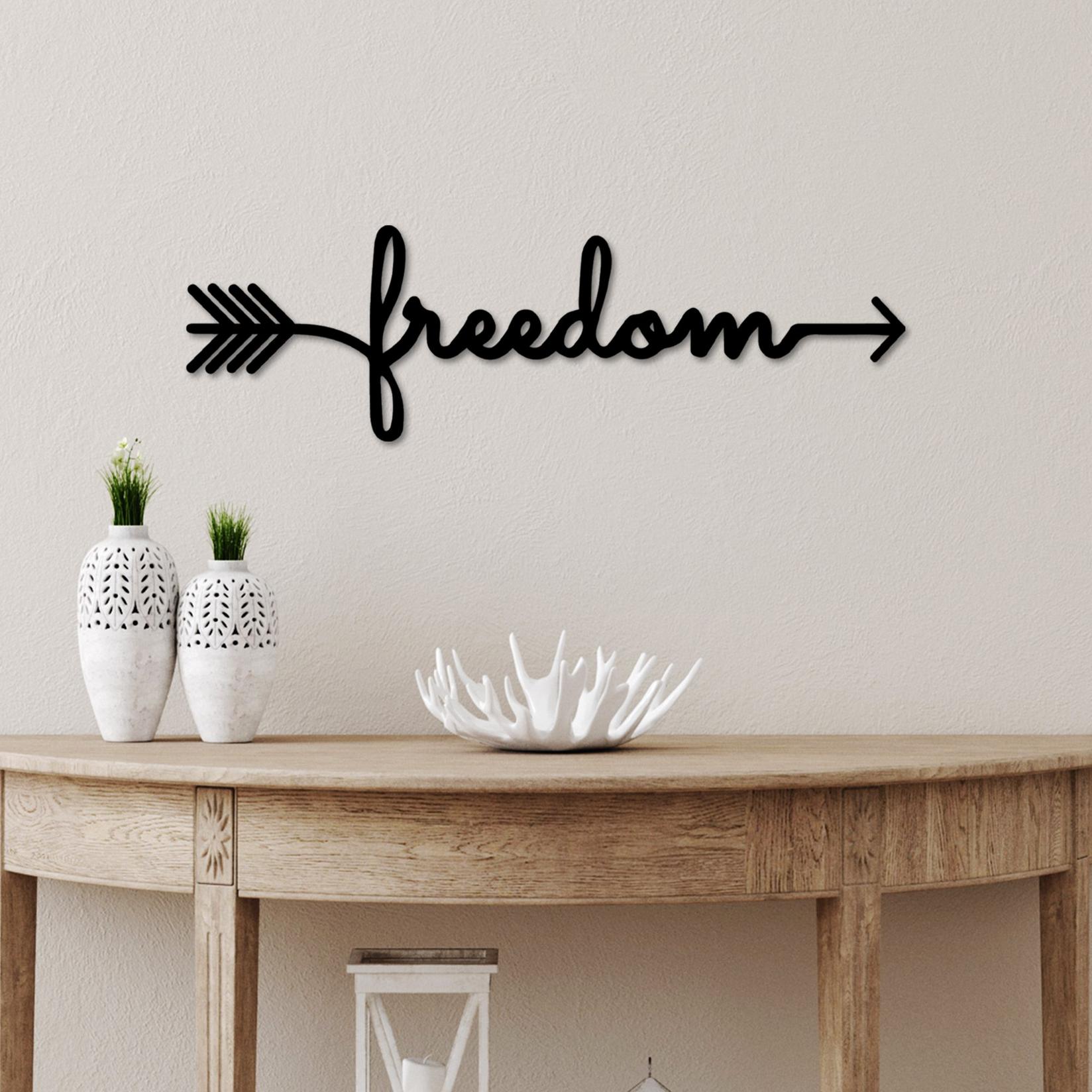 Wallity Zidna dekoracija Freedom, 62x19 cm, 1.5 mm, Crna