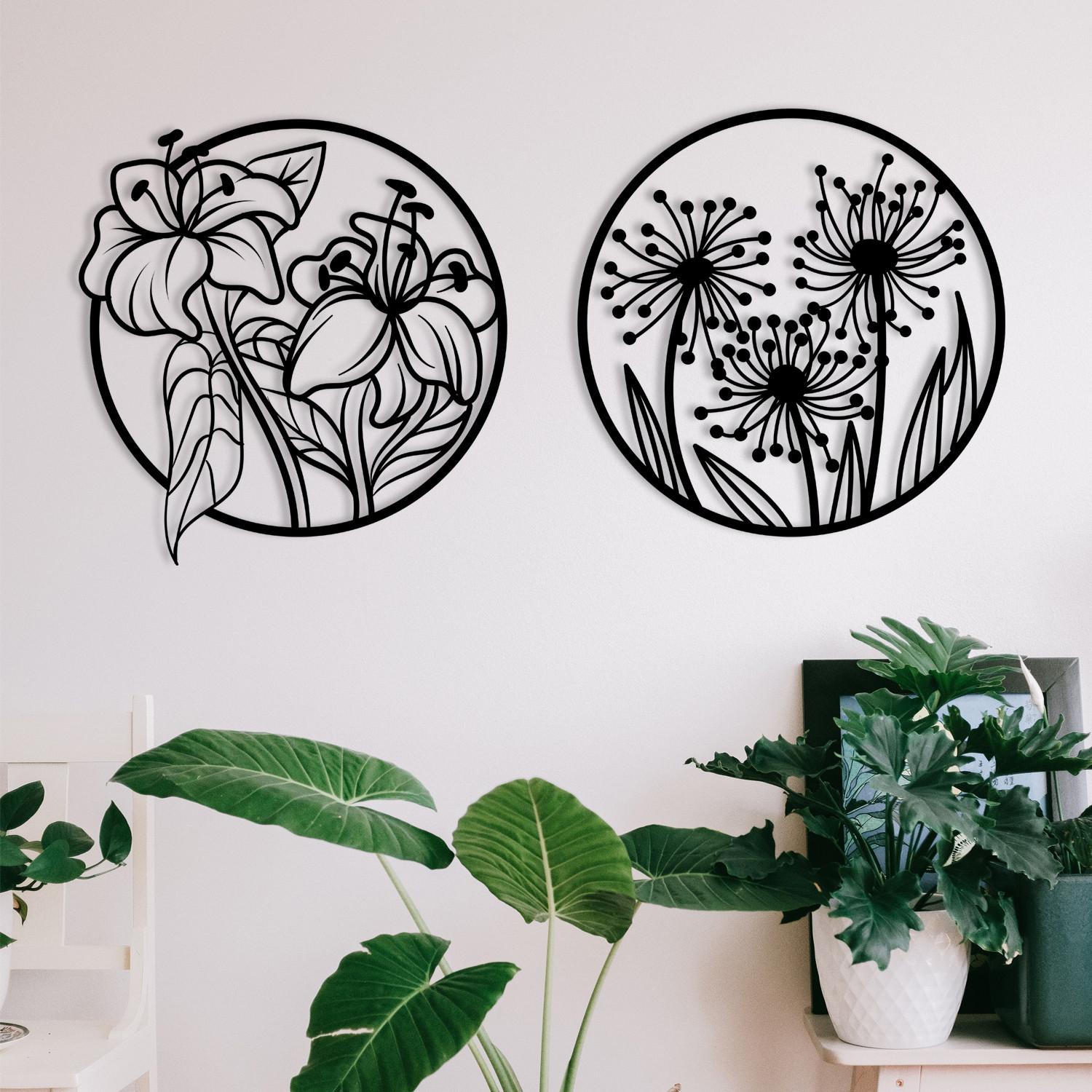 Wallity Zidna dekoracija Mucbir, 100x50 cm, 1.2mm, Crna