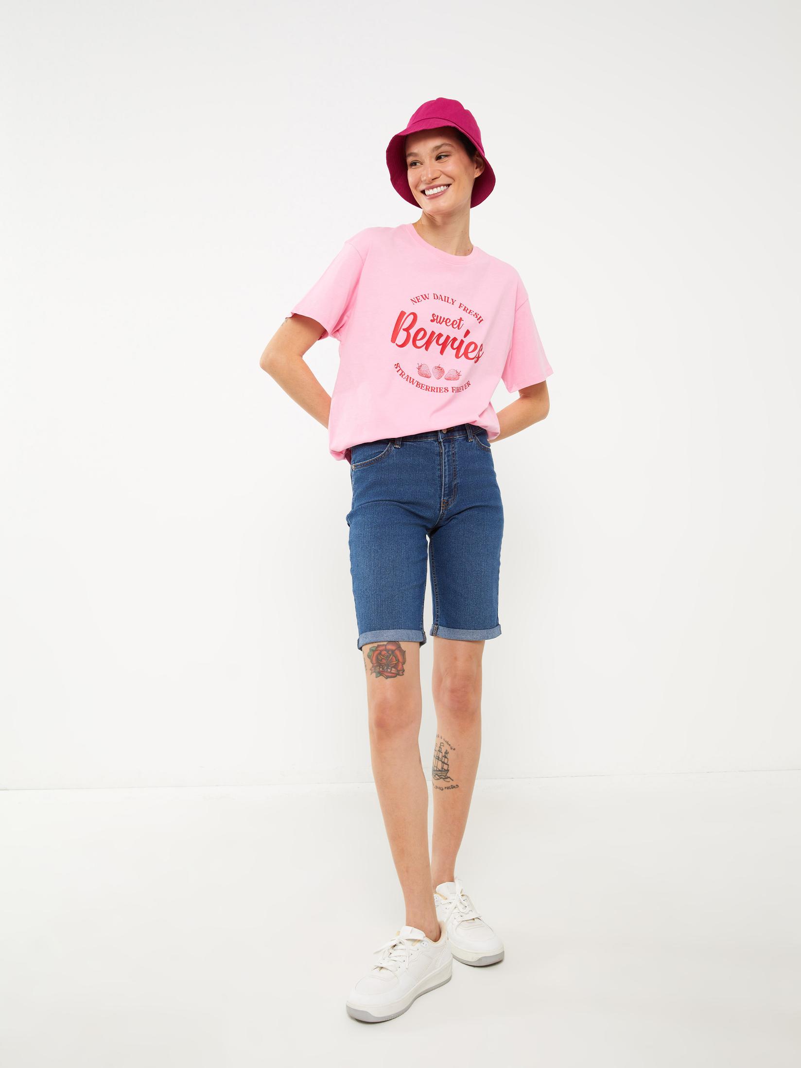 LC Waikiki Ženski teksas šorc S3GB93Z8-507, Indigo