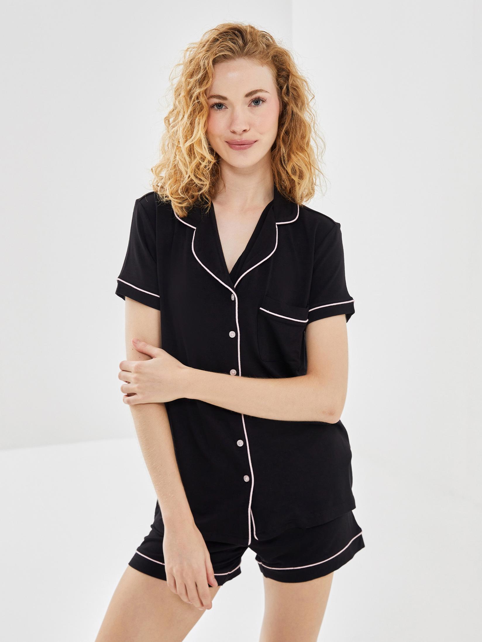 LC Waikiki Ženski komplet pidžame S58631Z8-CVL, Crni