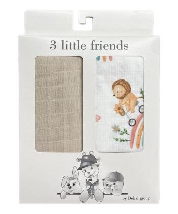 Tri drugara Tetra pelene, 80 x 80 cm, 2 komada,  Bež - Beli