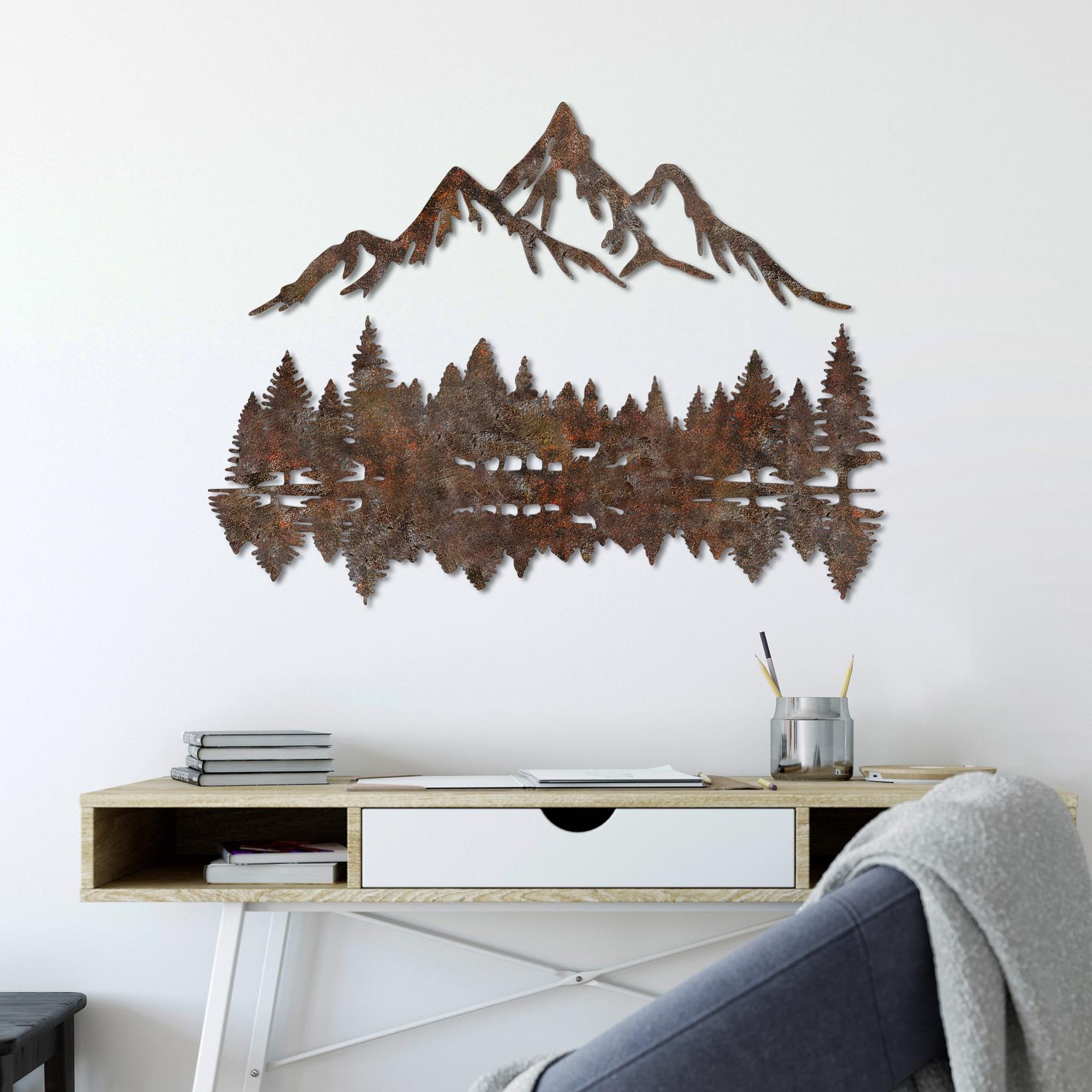 Wallity Zidna dekoracija Rusty Landscape 2, 51x70 cm, Braon