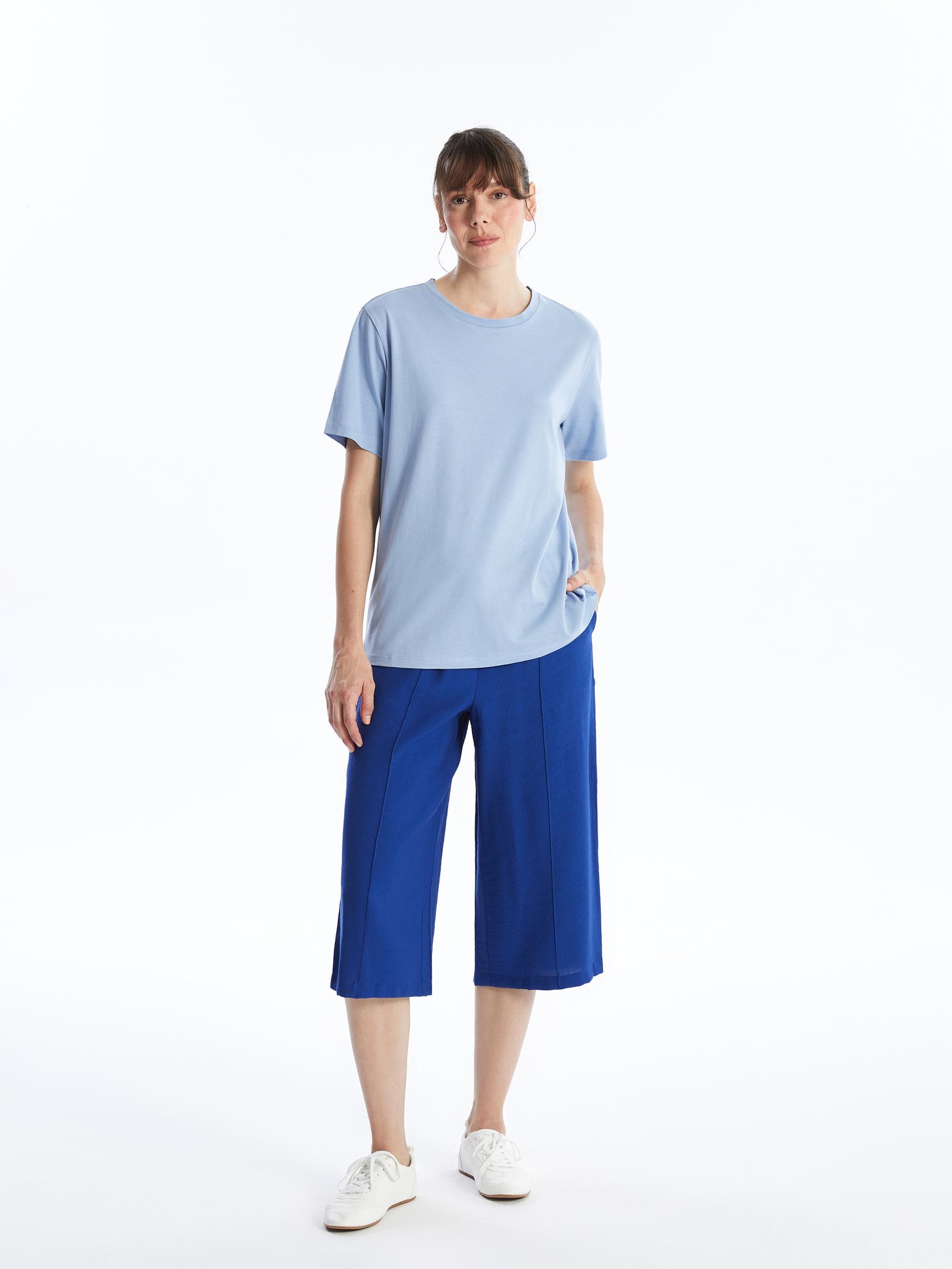 LC Waikiki Ženske Kapri pantalone S4IM29Z8-HRS, Teget