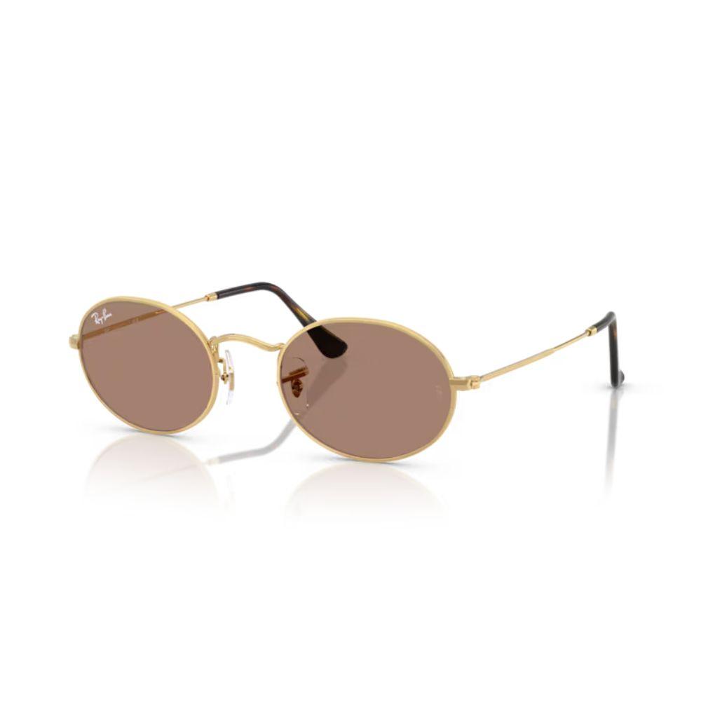 Ray Ban Naočare za sunce Oval 0RB3547 001/1A 51, Zlatne boje