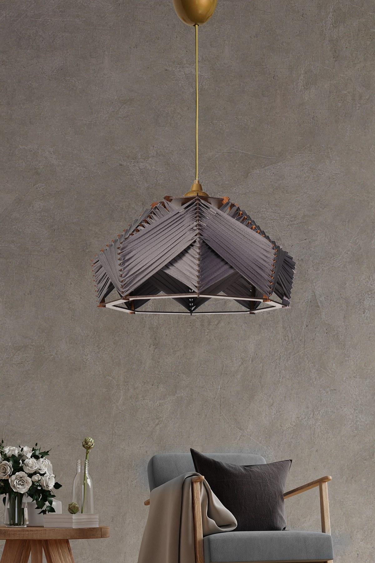 Opviq Luster YL236, 20cm, 35 cm, E27, 60 cm Kabl, Sivi