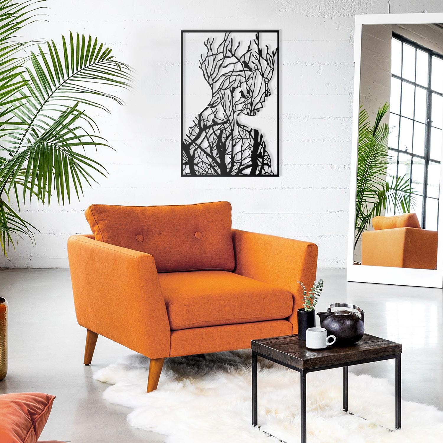 Wallity Zidna dekoracija The Beauty Tree, 48x70 cm 2 mm, Crna