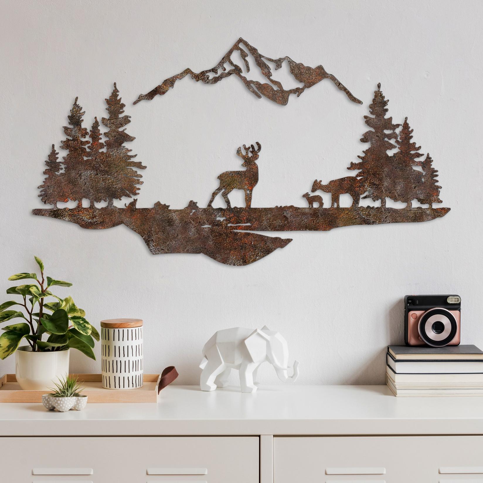 Wallity Zidna dekoracija Rusty Landscape 1, 38x70 cm, Braon