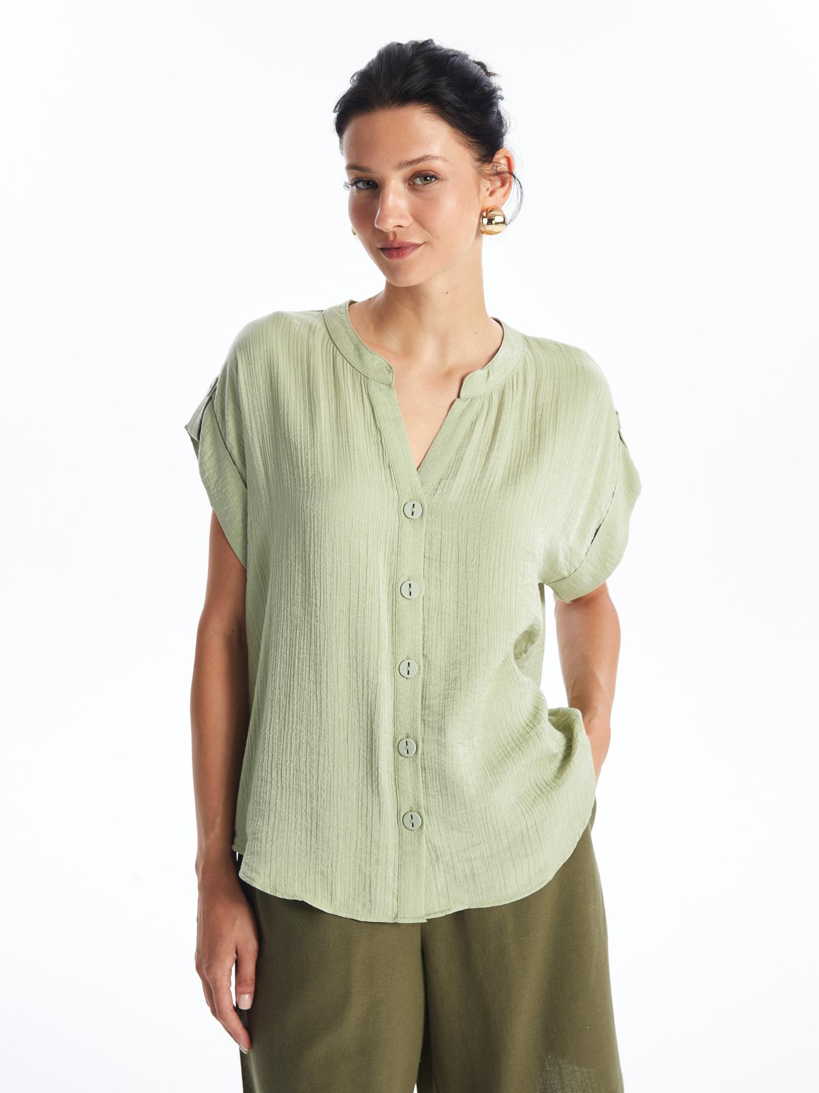 LC Waikiki Ženska košulja S4O736Z8-YM5, Zelena