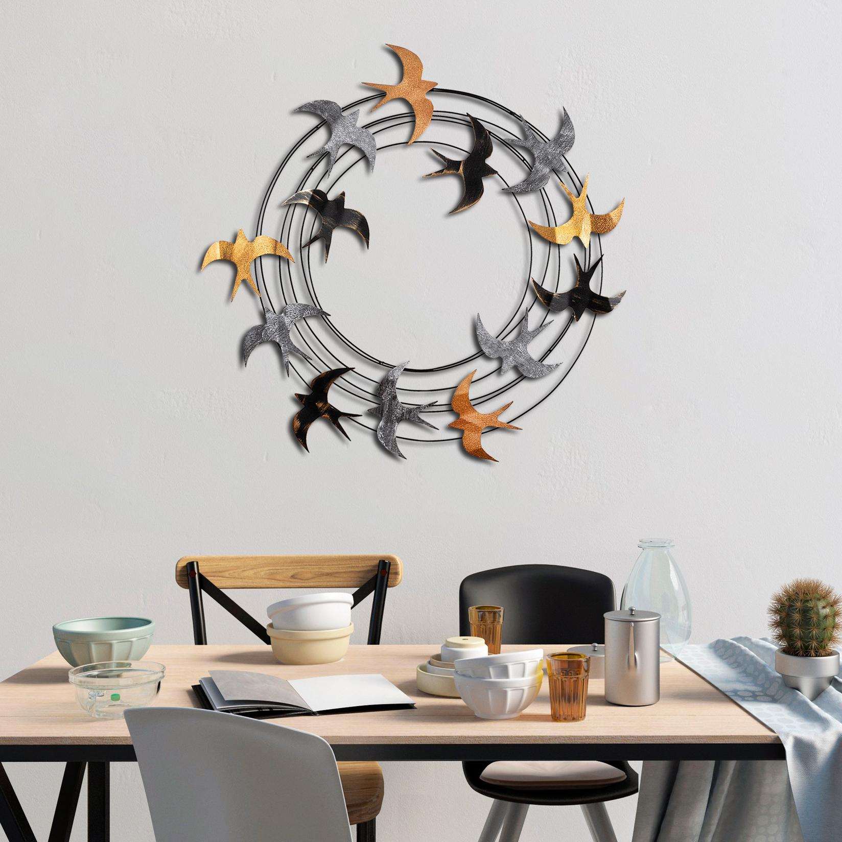 Wallity Zidna dekoracija Spiral Flock 6, 87x87x5 cm, Šarena