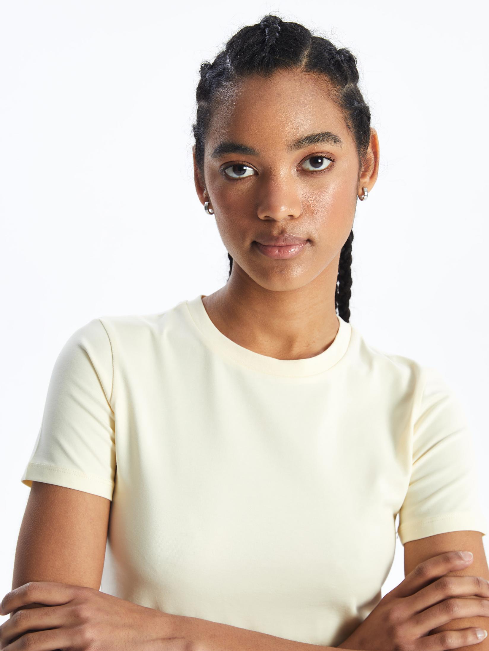 LC Waikiki Ženski Crop Top S4IY26Z8-KRV, Žuti