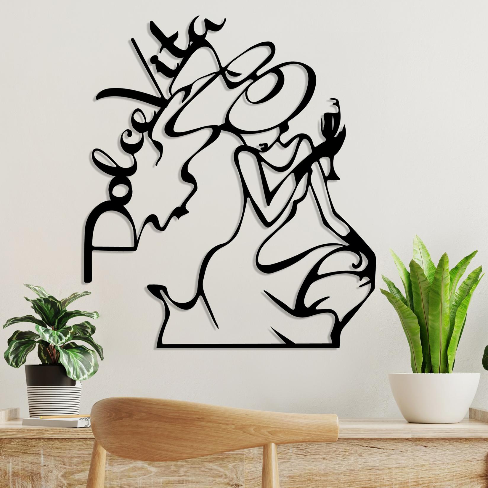 Wallity Zidna dekoracija Dolce Vita 2, 50x56 cm, 1.5 mm, Crna