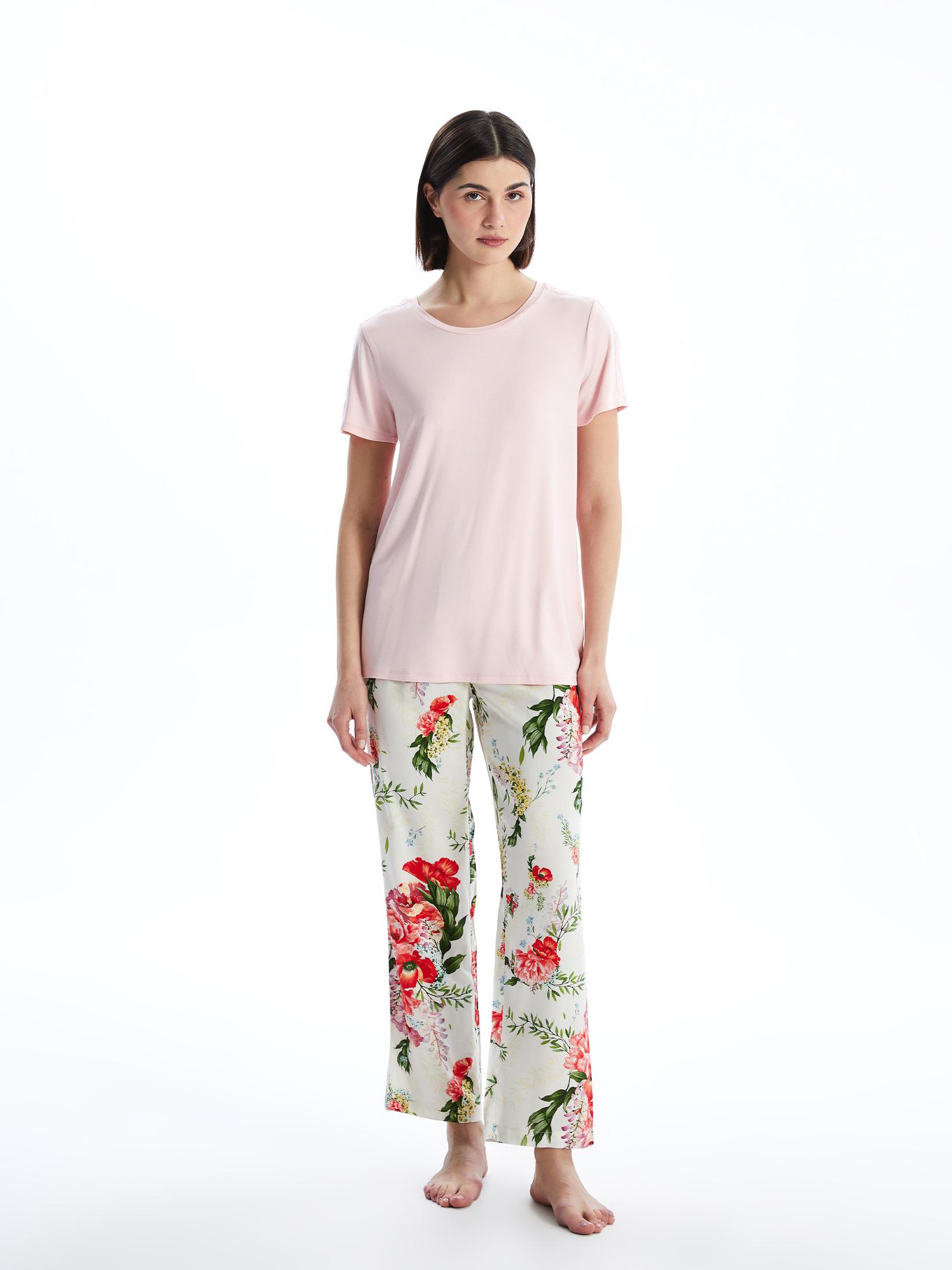 LC Waikiki Set ženske pidžame S5AH23Z8-LRA, Krem