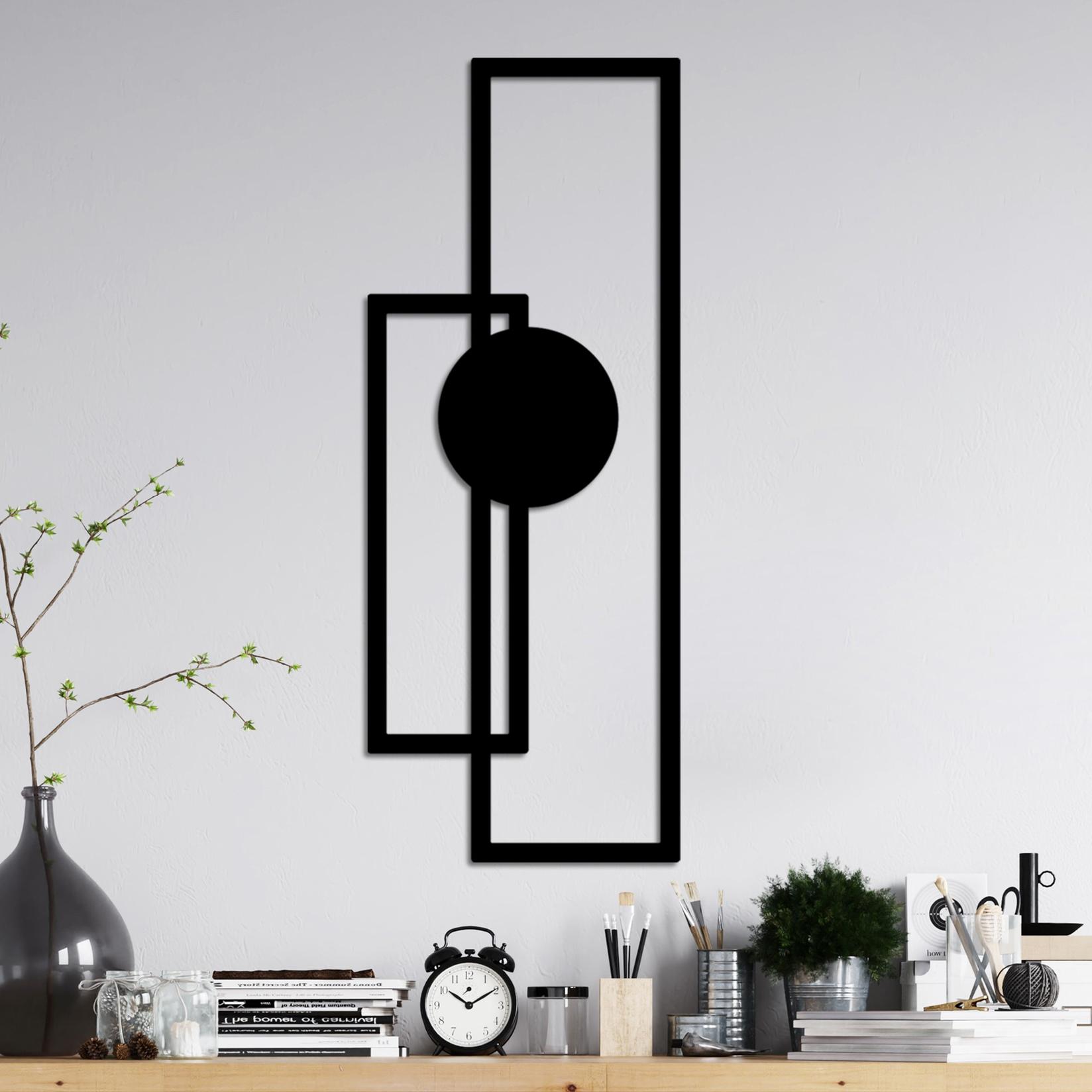 Wallity Zidna dekoracija Astratto-1, 32x85 cm, 1.5 mm, Crna