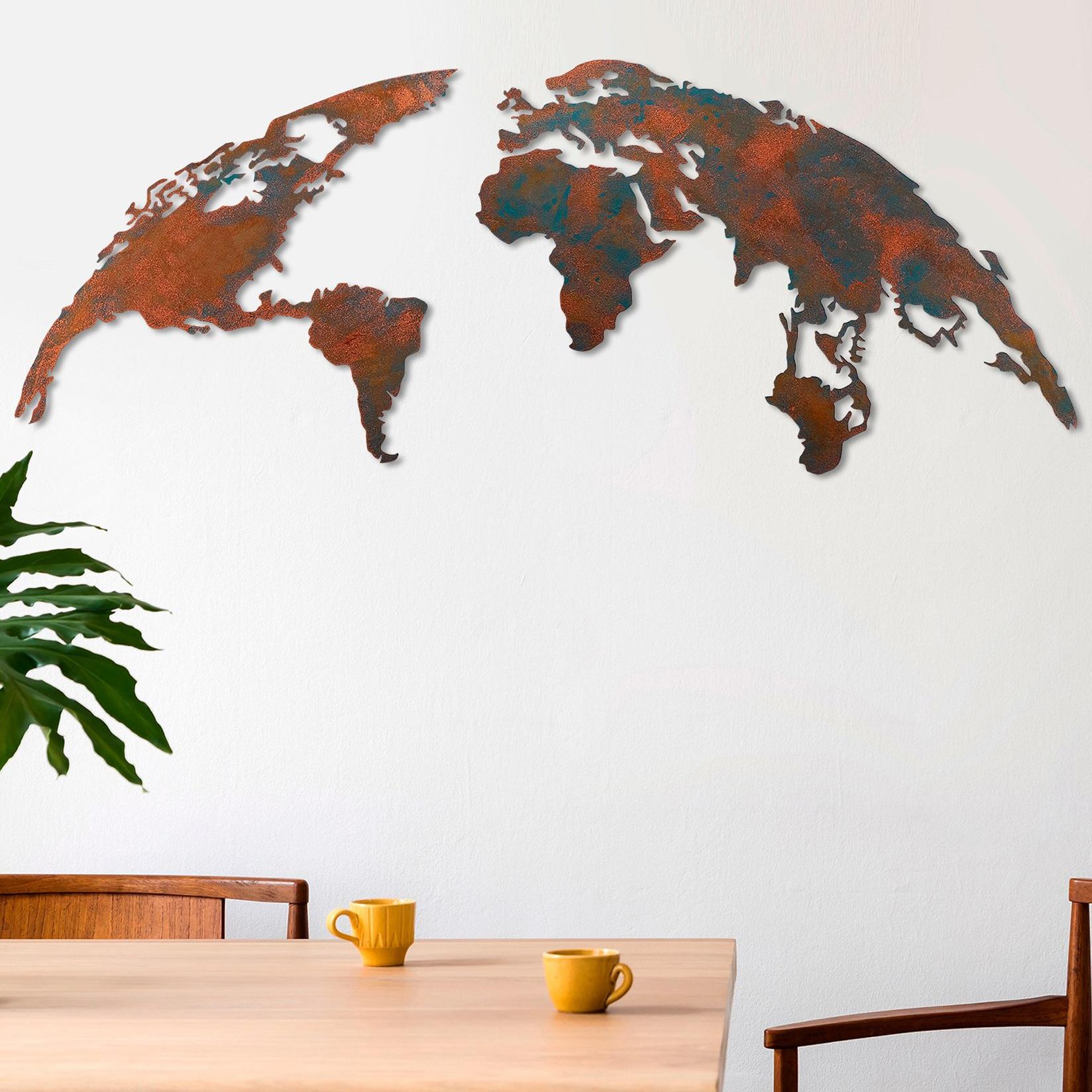 Wallity Zidna dekoracija World Map, 150 cmx59 cm, Šarena