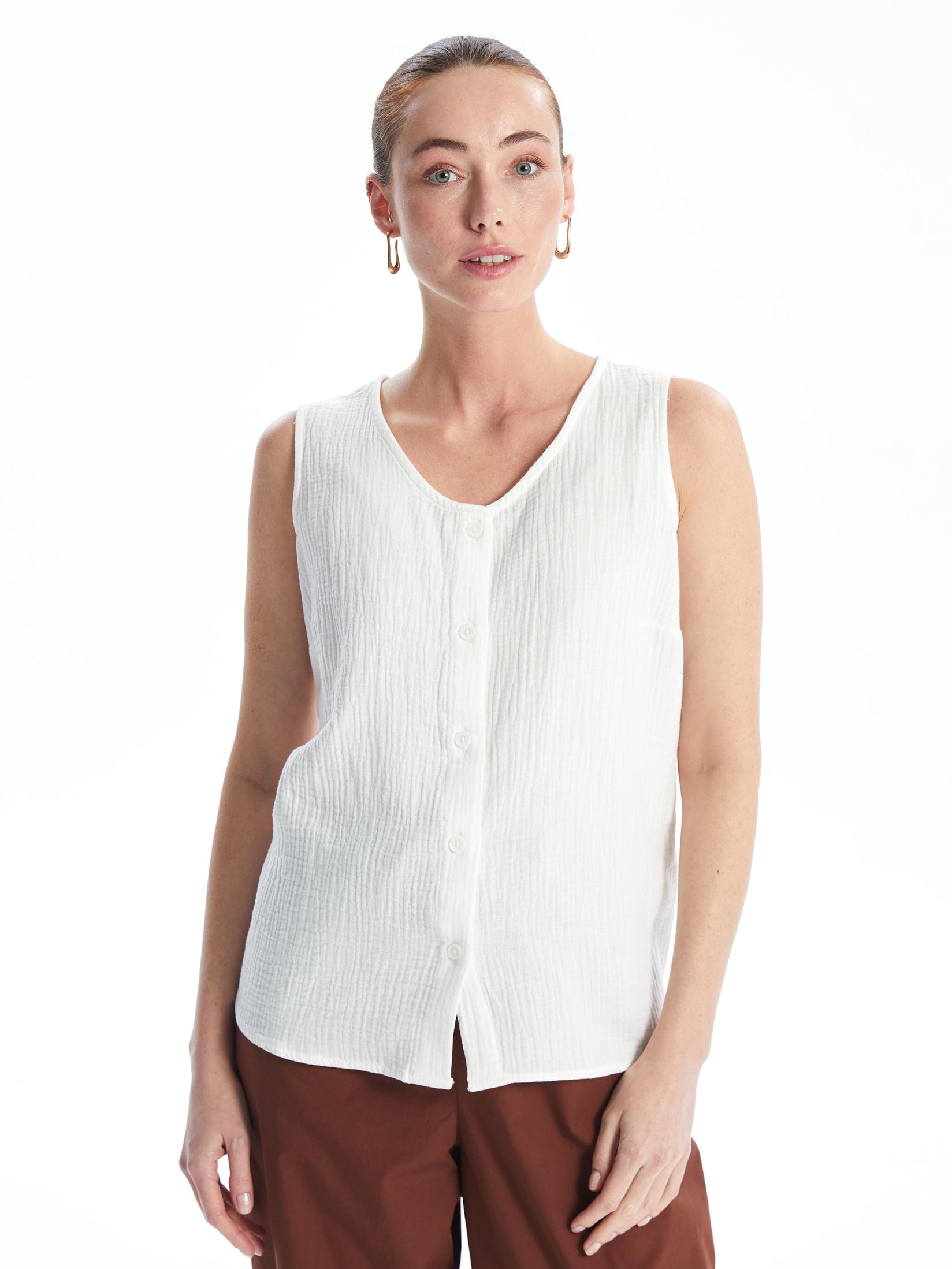 LC Waikiki Ženska bluza S4IJ93Z8-EEW, Krem