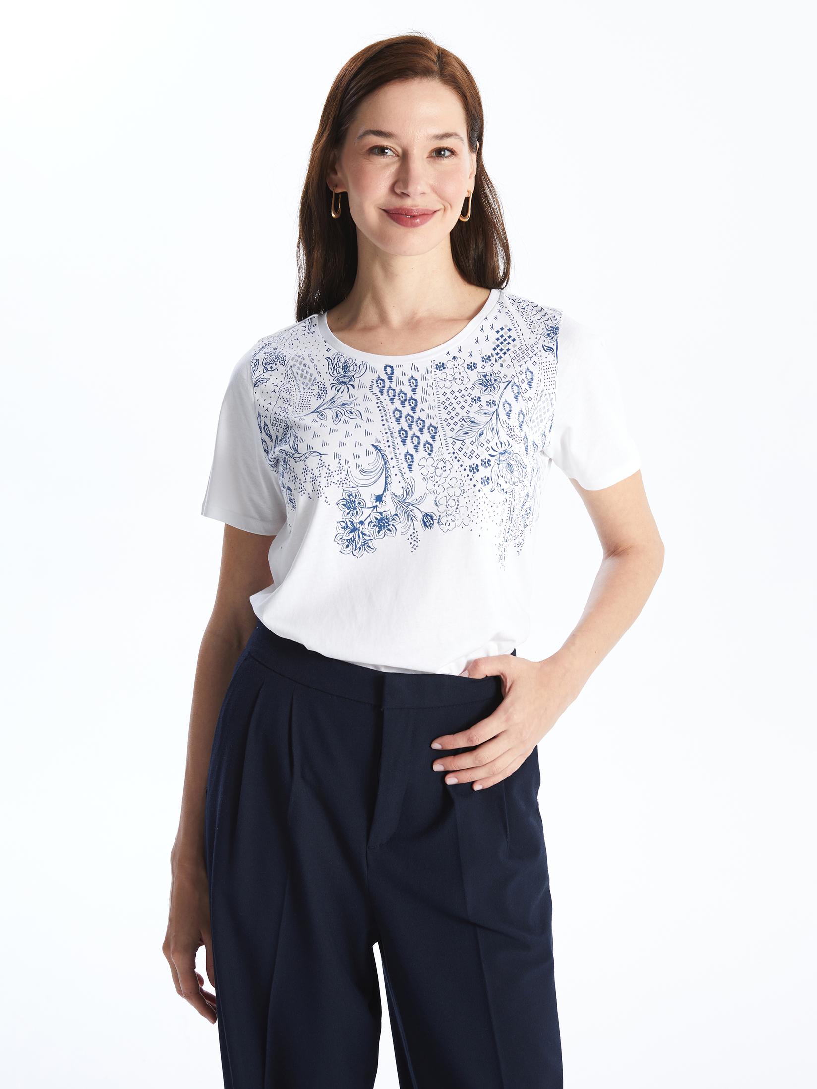 LC Waikiki Ženska majica S4JB59Z8-FFB, Bela