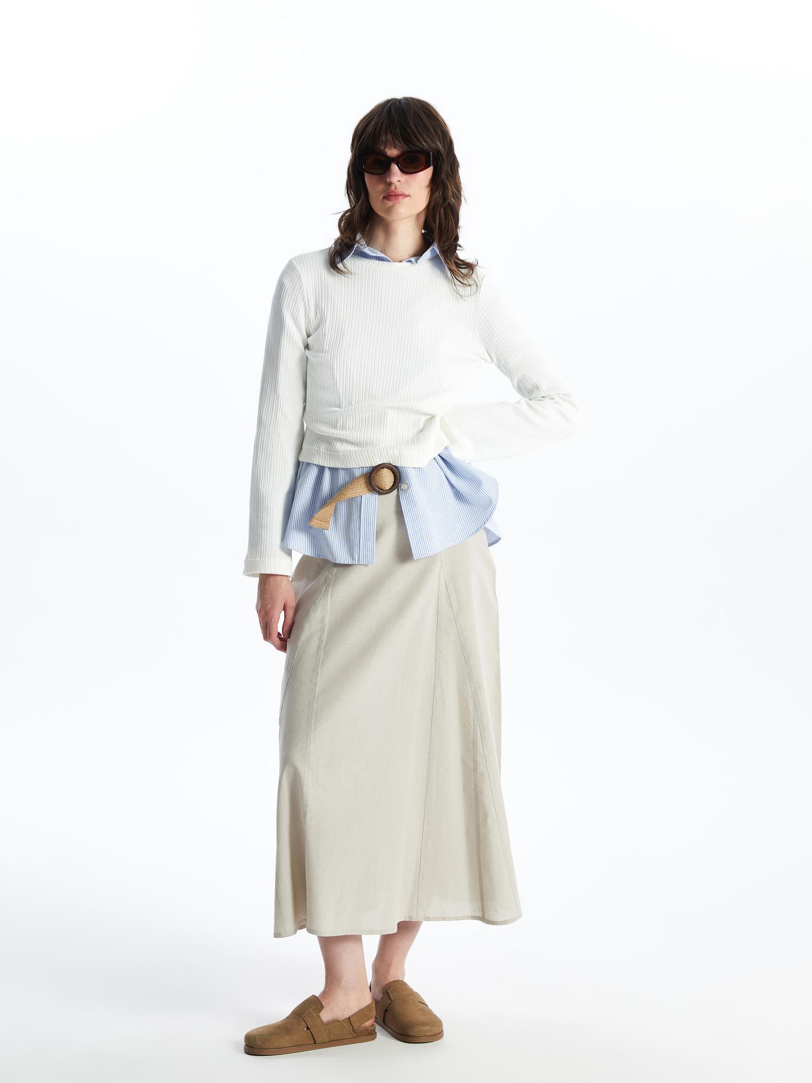 LC Waikiki Ženska suknja S4IG09Z8-FX7, Siva