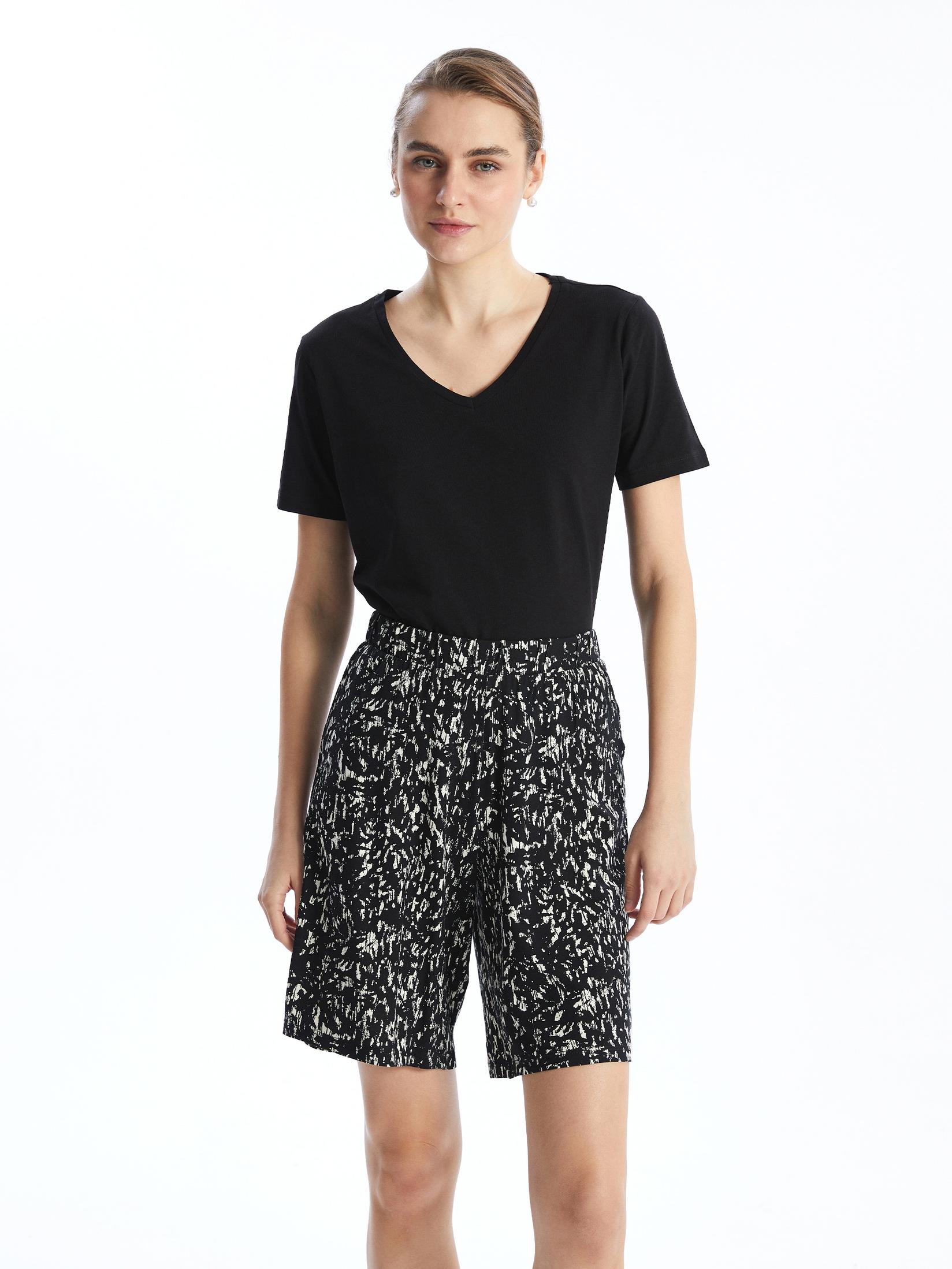 LC Waikiki Ženski šorts S5G694Z8-LQJ, Crni