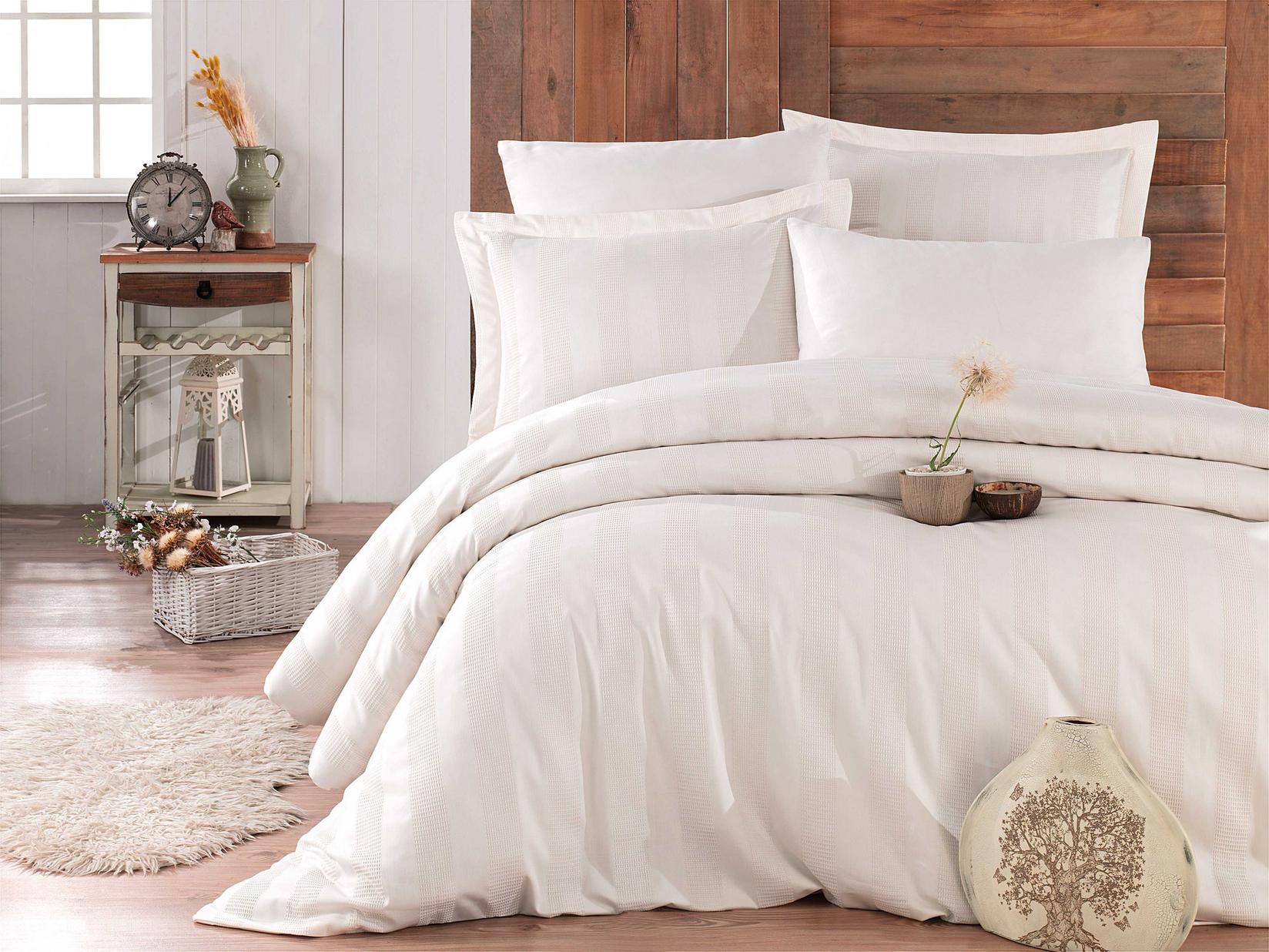 L'essentiel Maison Komplet posteljina Wafel, 200x220 cm, 240x260 cm, Krem