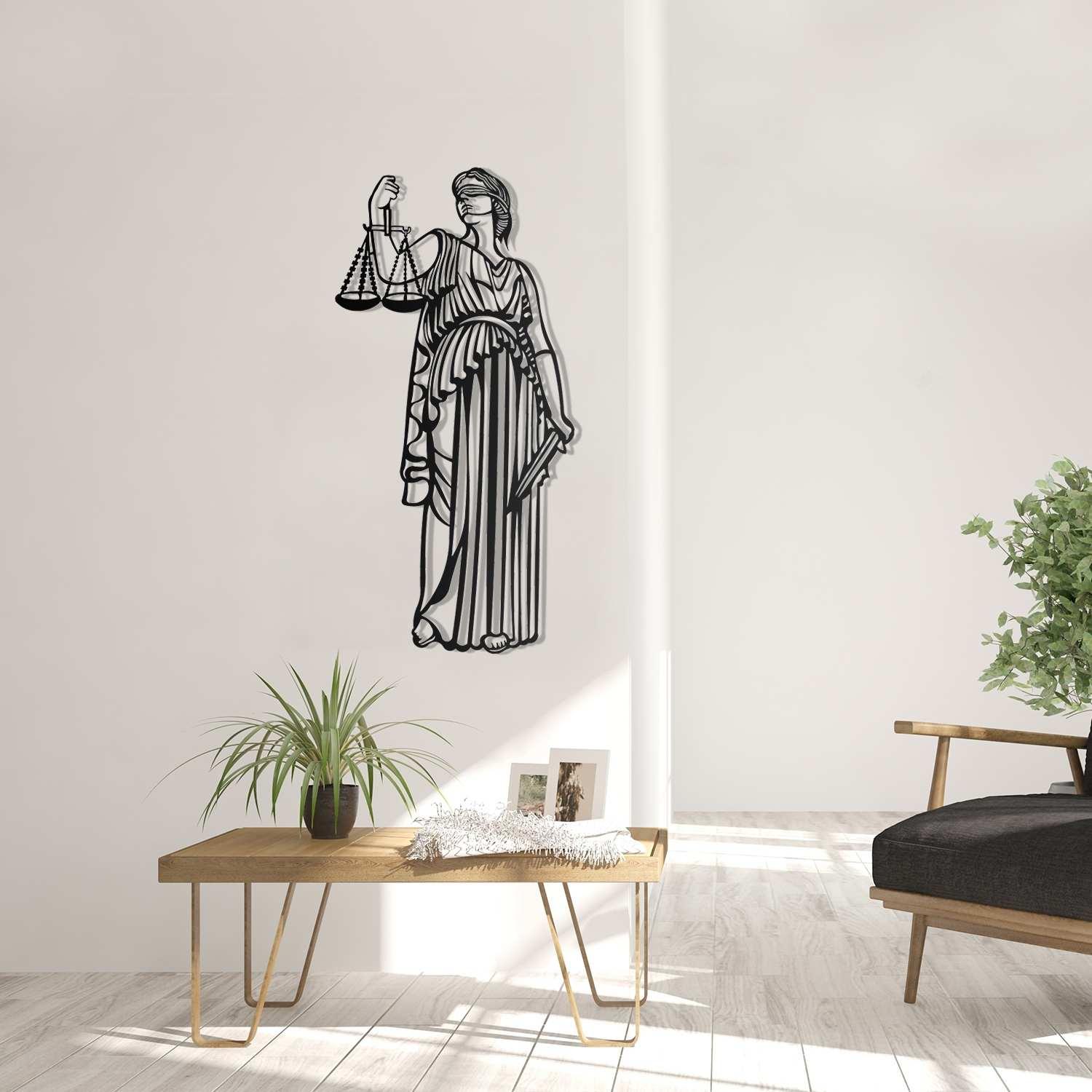 Wallity Zidna dekoracija Justice, 35x70 cm 2 mm, Crna