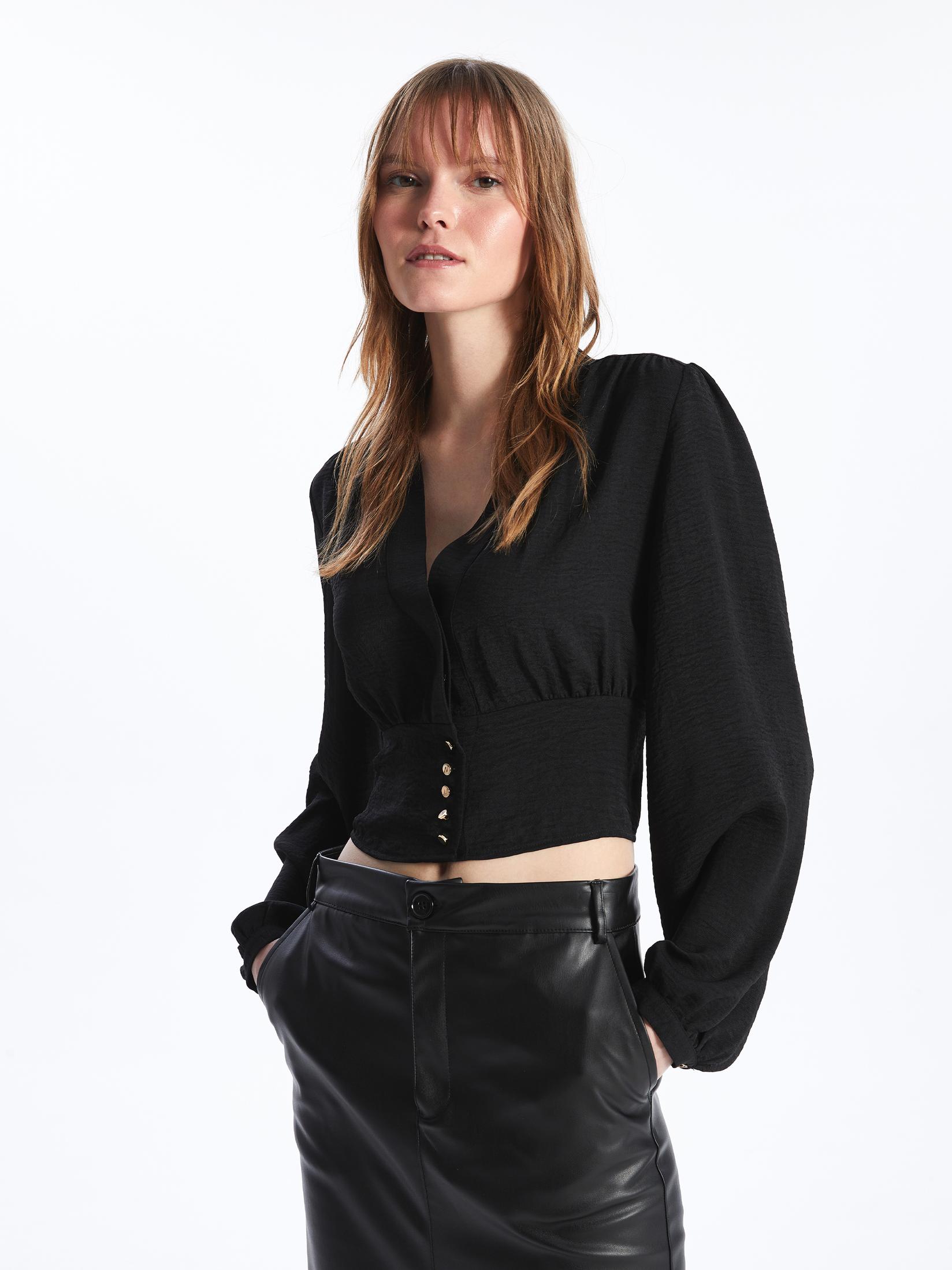 LC Waikiki Ženska bluza S46206Z8-CVL, Crna