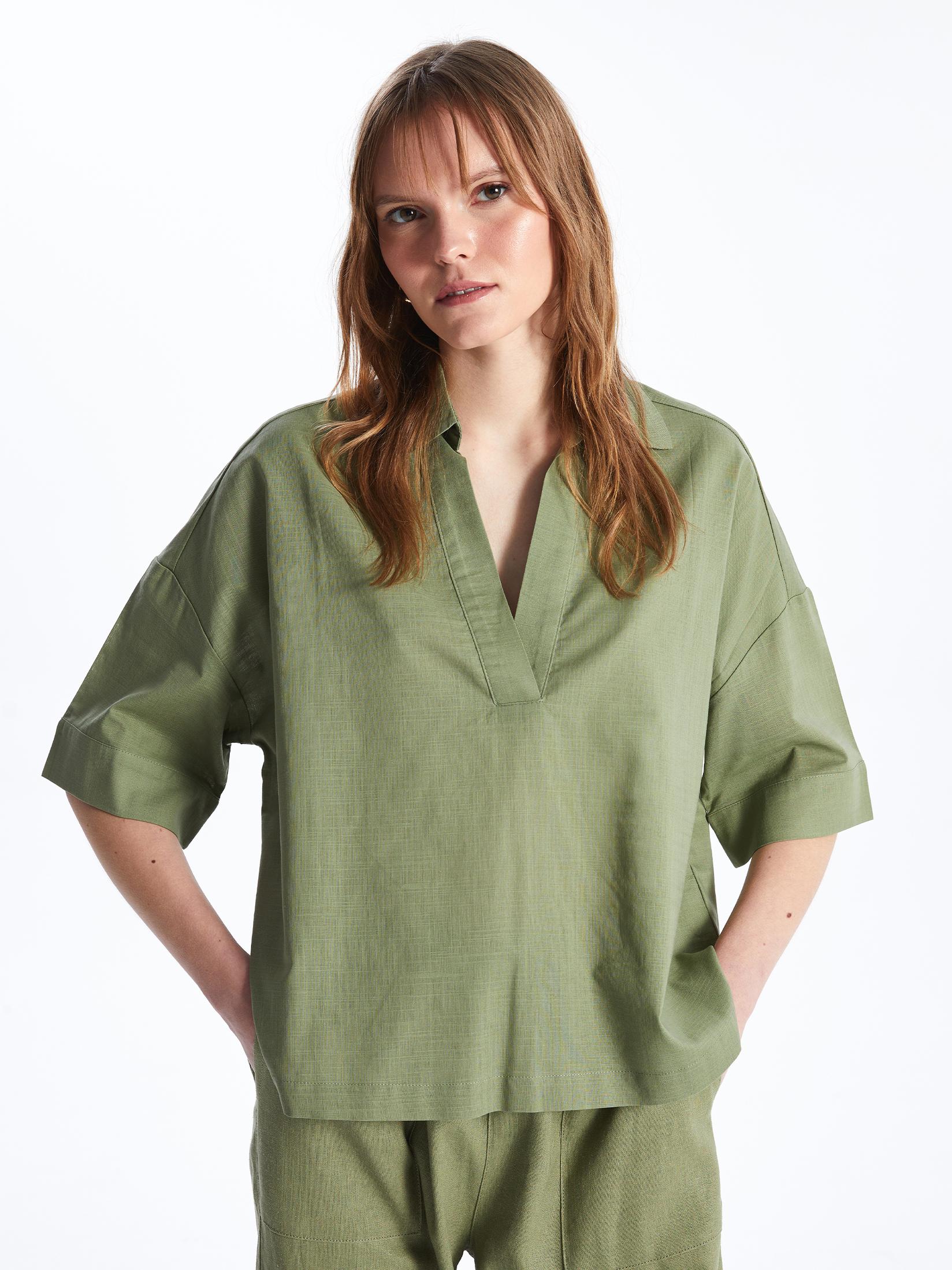 LC Waikiki Ženska bluza S4AQ87Z8-GHY, Zelena