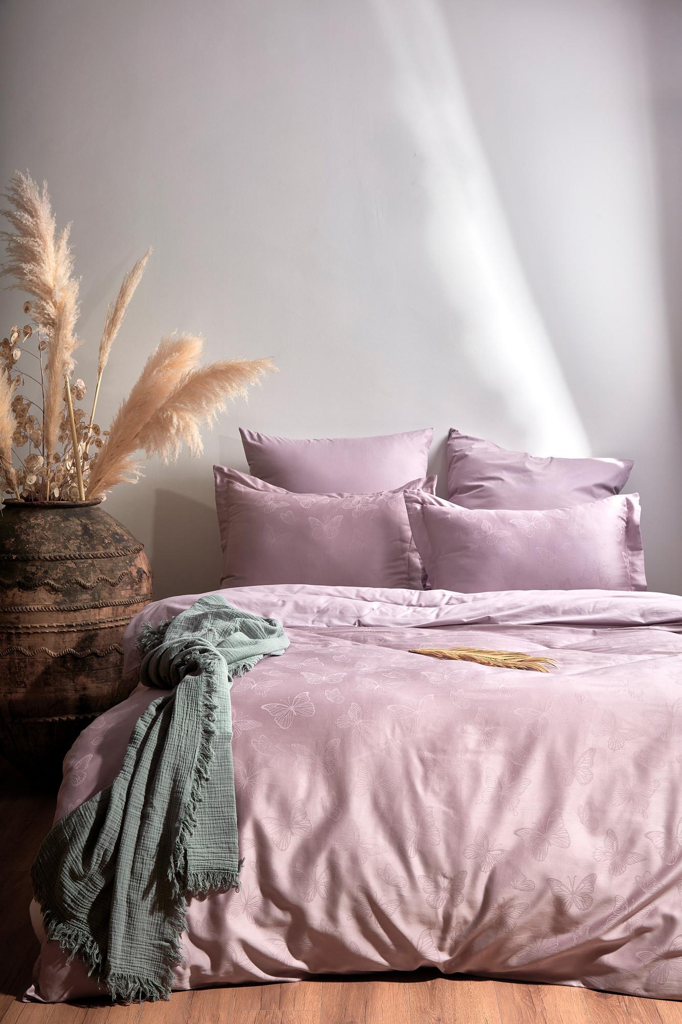 L'essentiel Maison Komplet posteljina Kelebek, 200x220cm, Ljubičasta