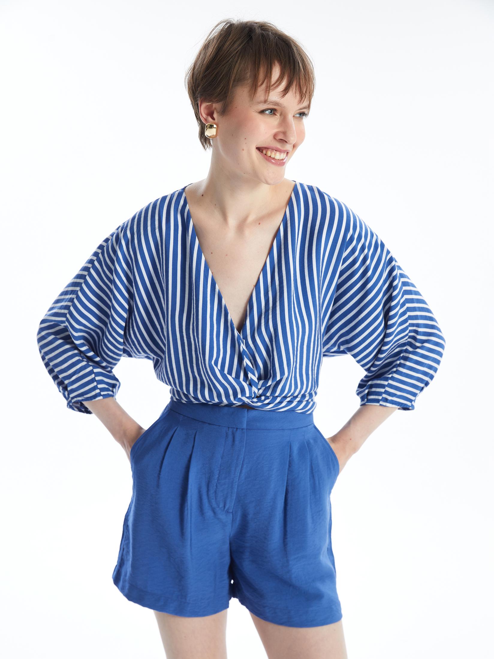 LC Waikiki Ženska bluza S4JP99Z8-LEN, Plava