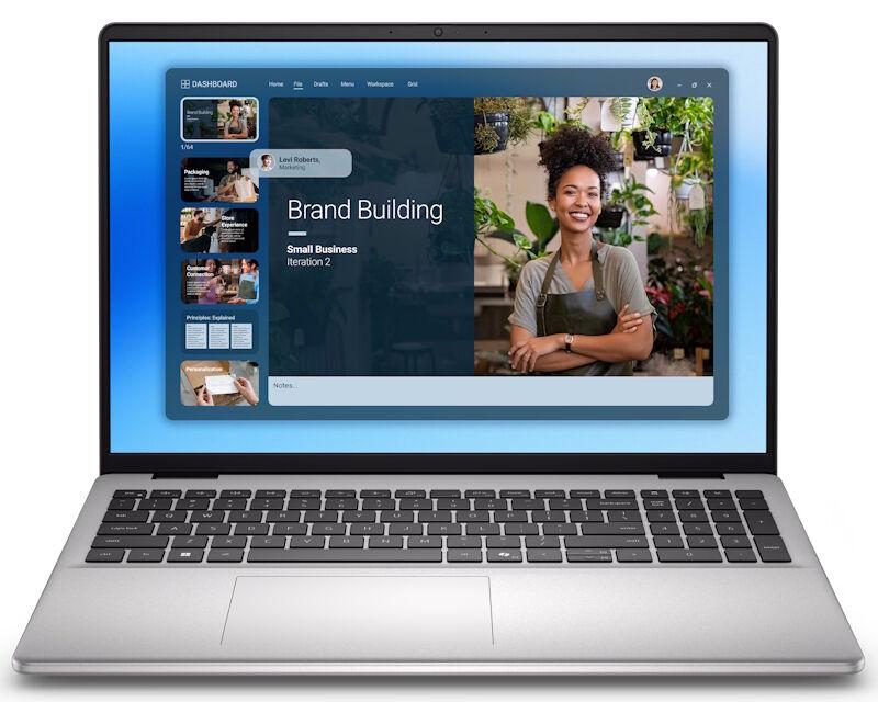 Dell Laptop 16 DC16251 16" FHD+ 300nits Core 7 150U 16GB 512GB SSD Backlit FP Win11Pro metalni silver