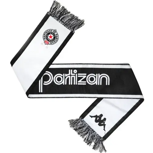Kappa Muški šal Partizan V4, Crno-beli