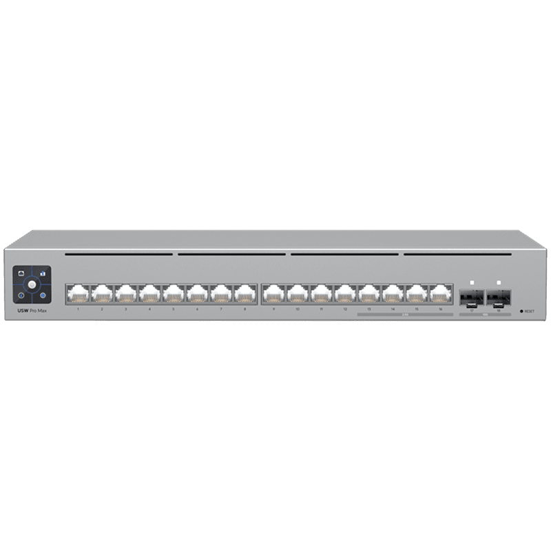 Ubiquiti mrežni prekidač Etherlighting 16-portov, sloј 3 2.5 GbE, sivi