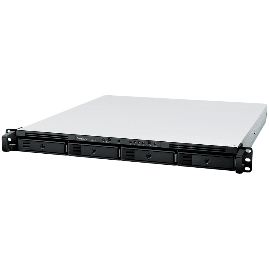 Synology NAS server RackStation RS822+, 4-ležišta, 1U rek, 2.5GbE LAN, PCIe, bela