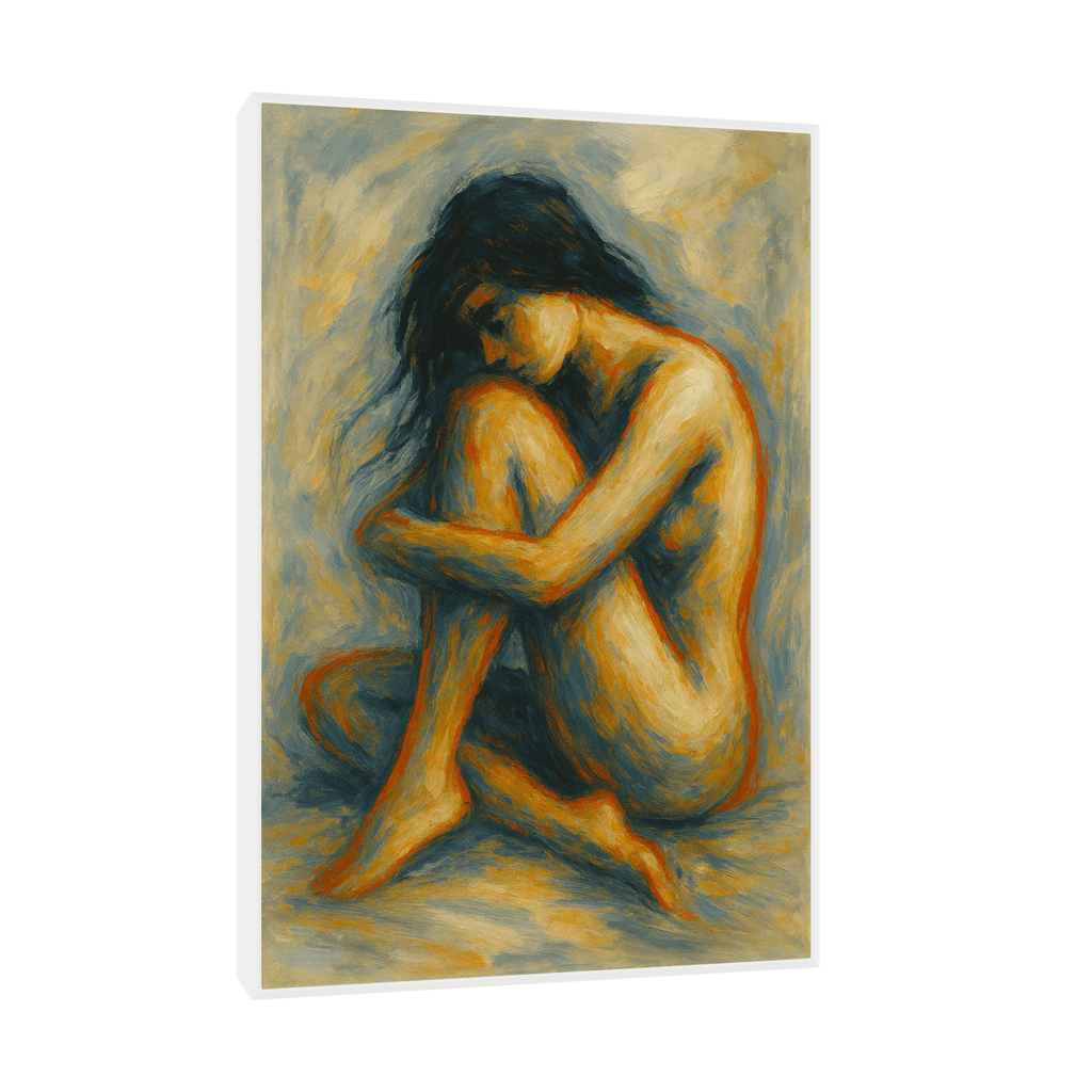 Canvas Slika na platnu Minimalistička ženska figura 80x120cm, Sa ramom, Beli