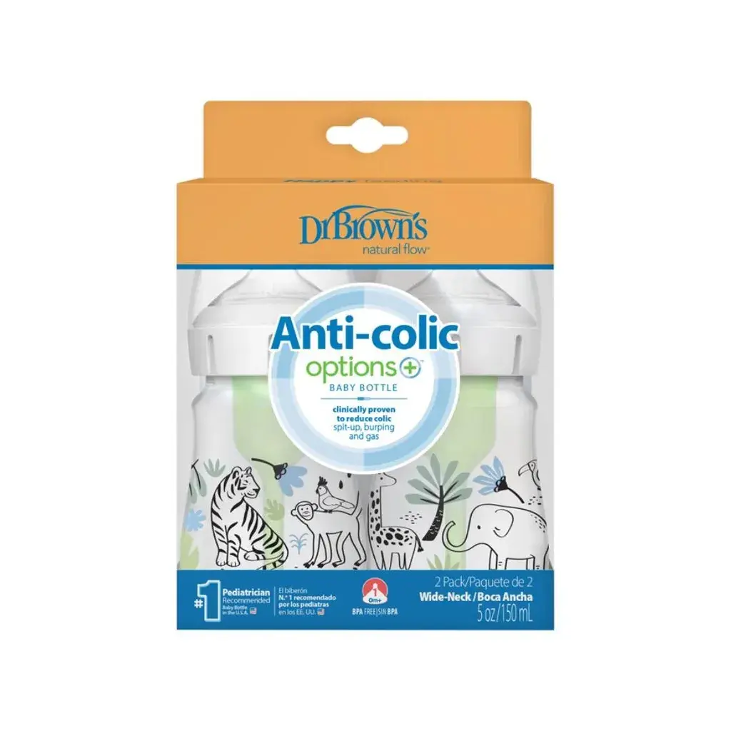 Dr Brown’s Flašica za bebe Anti-Colic Džungla, Plastična, 2 komada