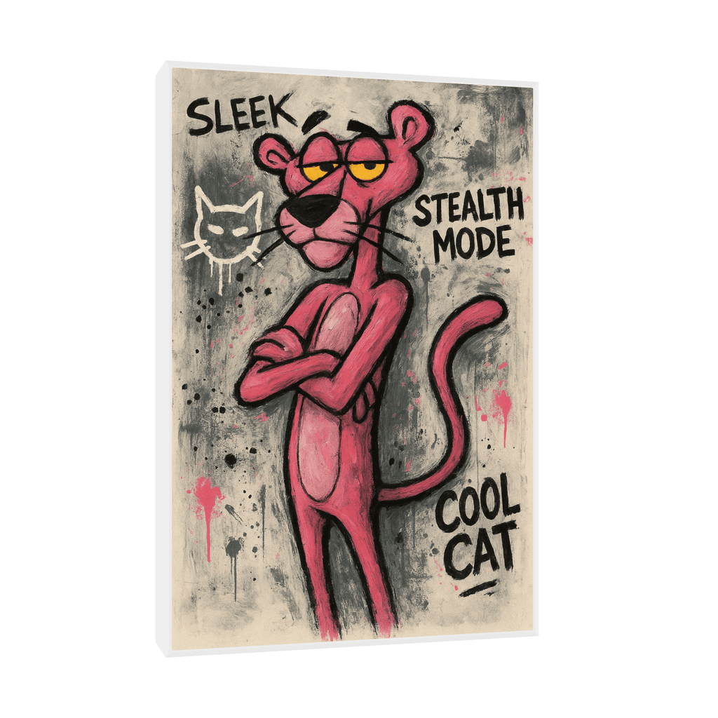 Canvas Slika na platnu Pink Panter 30x45cm, Sa ramom, Beli