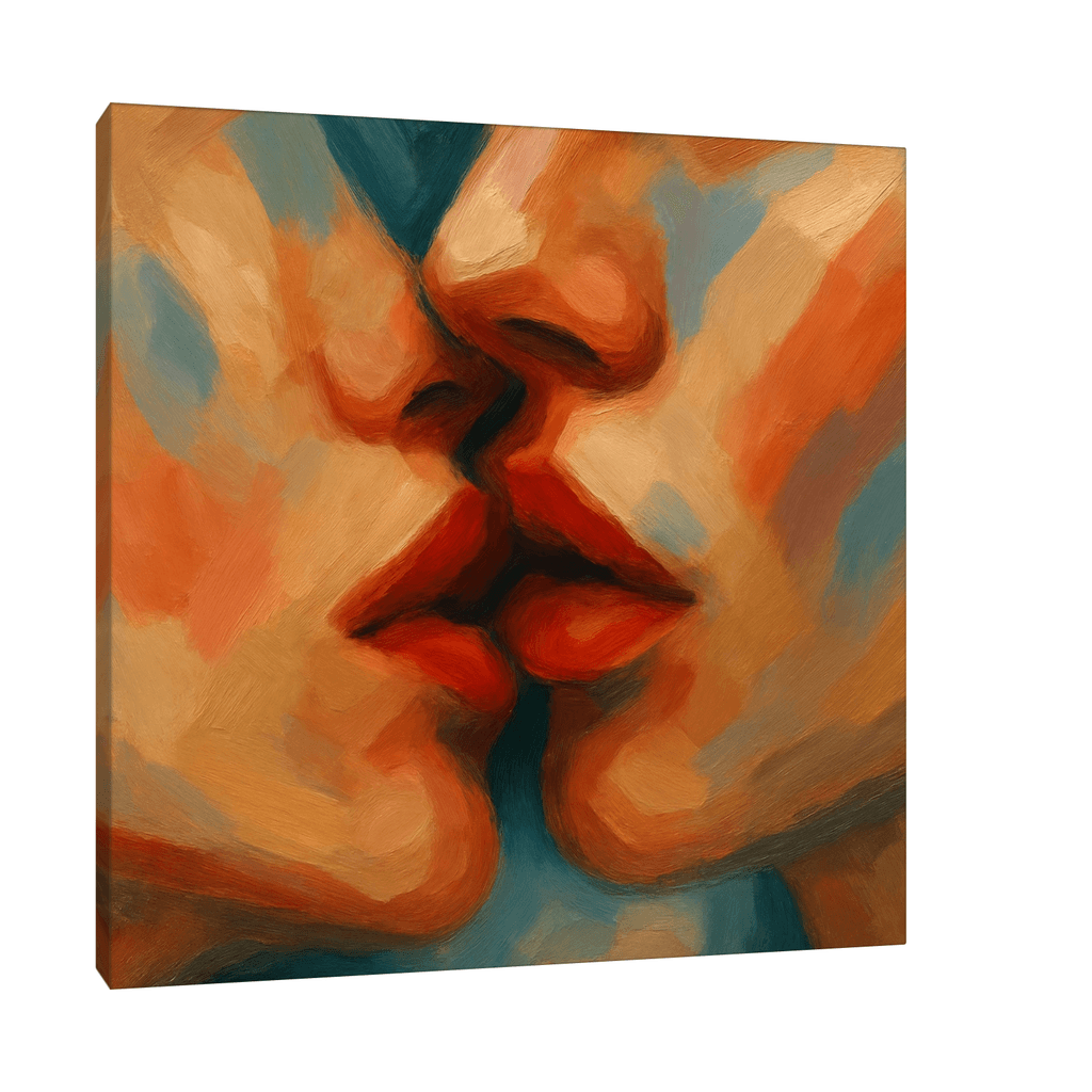 Canvas Slika na platnu Poljubac u boji, Bez rama, 40x40cm