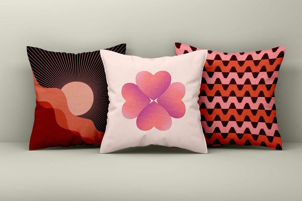 Aberto Design Set dekorativnih jastučnica Asr_plw25-27, 43x43 cm, 3 komada, Šarena