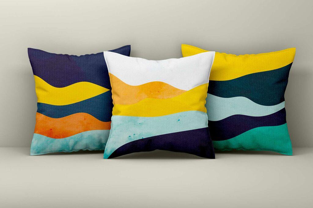 Aberto Design Set dekorativnih jastučnica Asr_plw25-11, 43x43 cm, 3 komada, Šarena