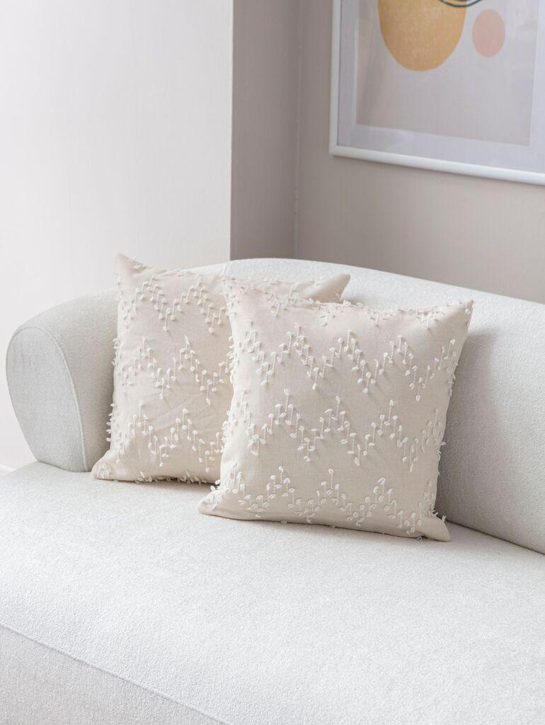 Aberto Design Set dekorativnih jastučnica Tuffet, 43x43 cm, 2 komada, Krem