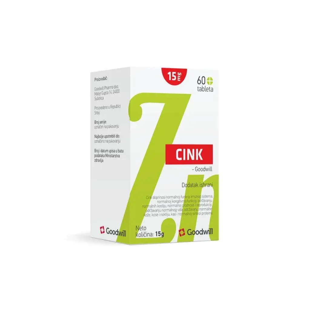 GoodWill Cink 15 mg, 60 tableta
