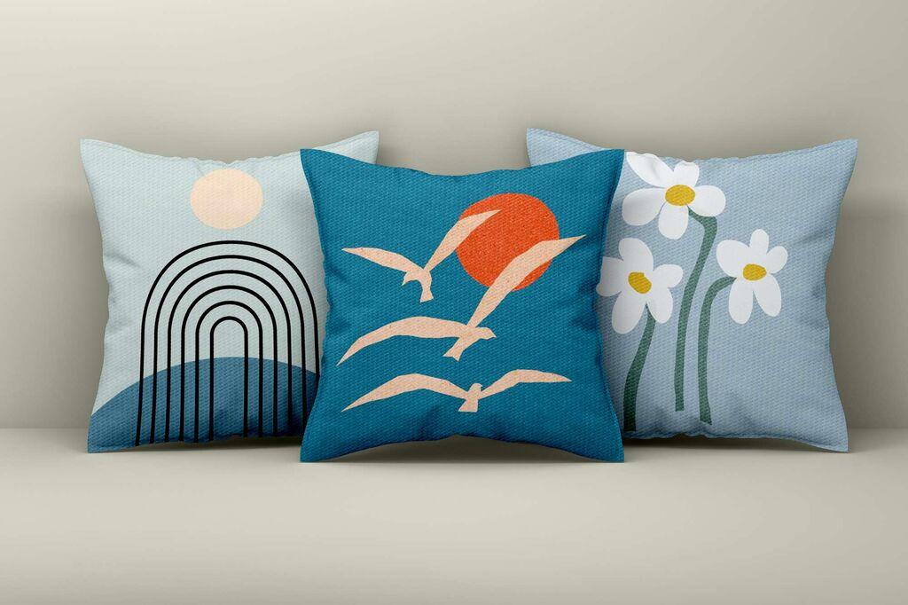 Aberto Design Set dekorativnih jastučnica Asr_plw25-31, 43x43 cm, 3 komada, Šarena