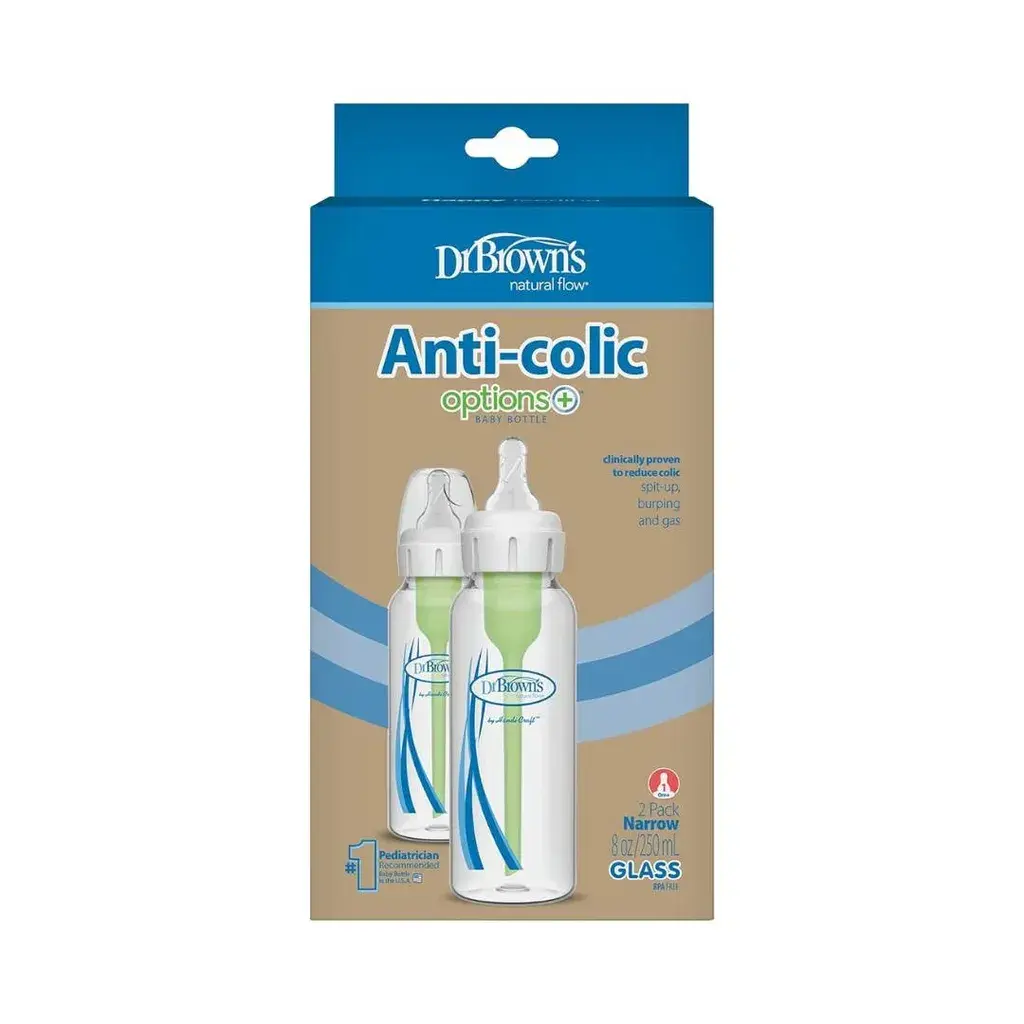 Dr Brown’s Flašica za bebe Anti-Colic, Staklena, 2 komada