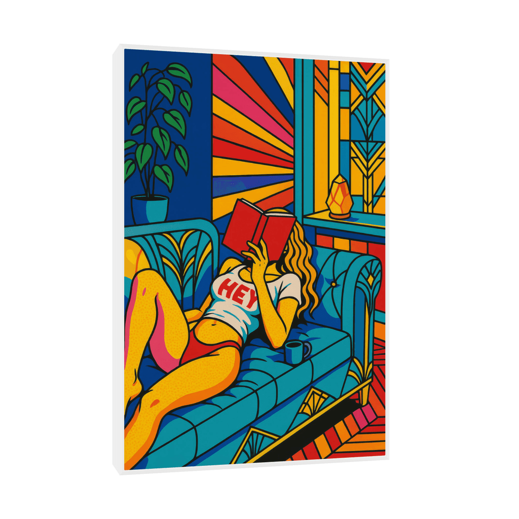 Canvas Slika na platnu Popodnevno zavođenje 30x45cm, Sa ramom, Beli