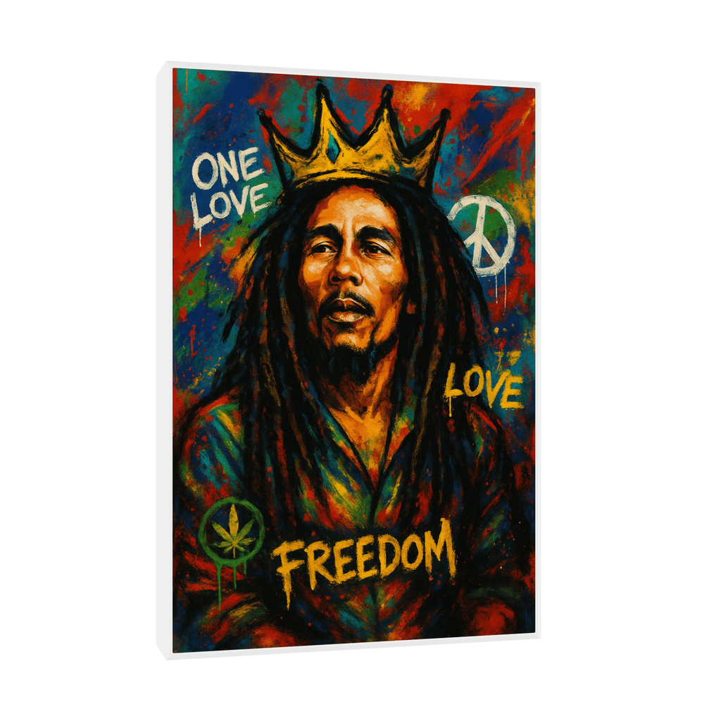 Canvas Slika na platnu Bob Marley 30x45cm, Sa ramom, Beli