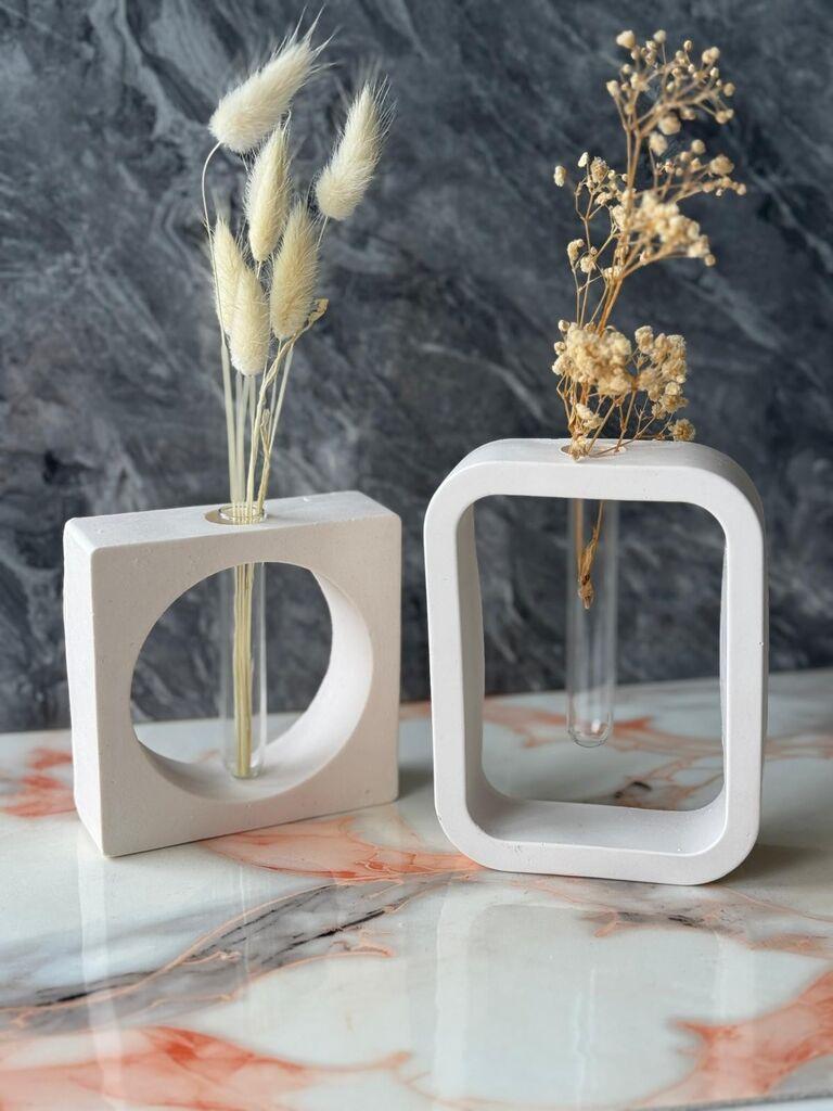 Aberto Design Set vaza Glamour Candle 6ST, 2 komada, Bela