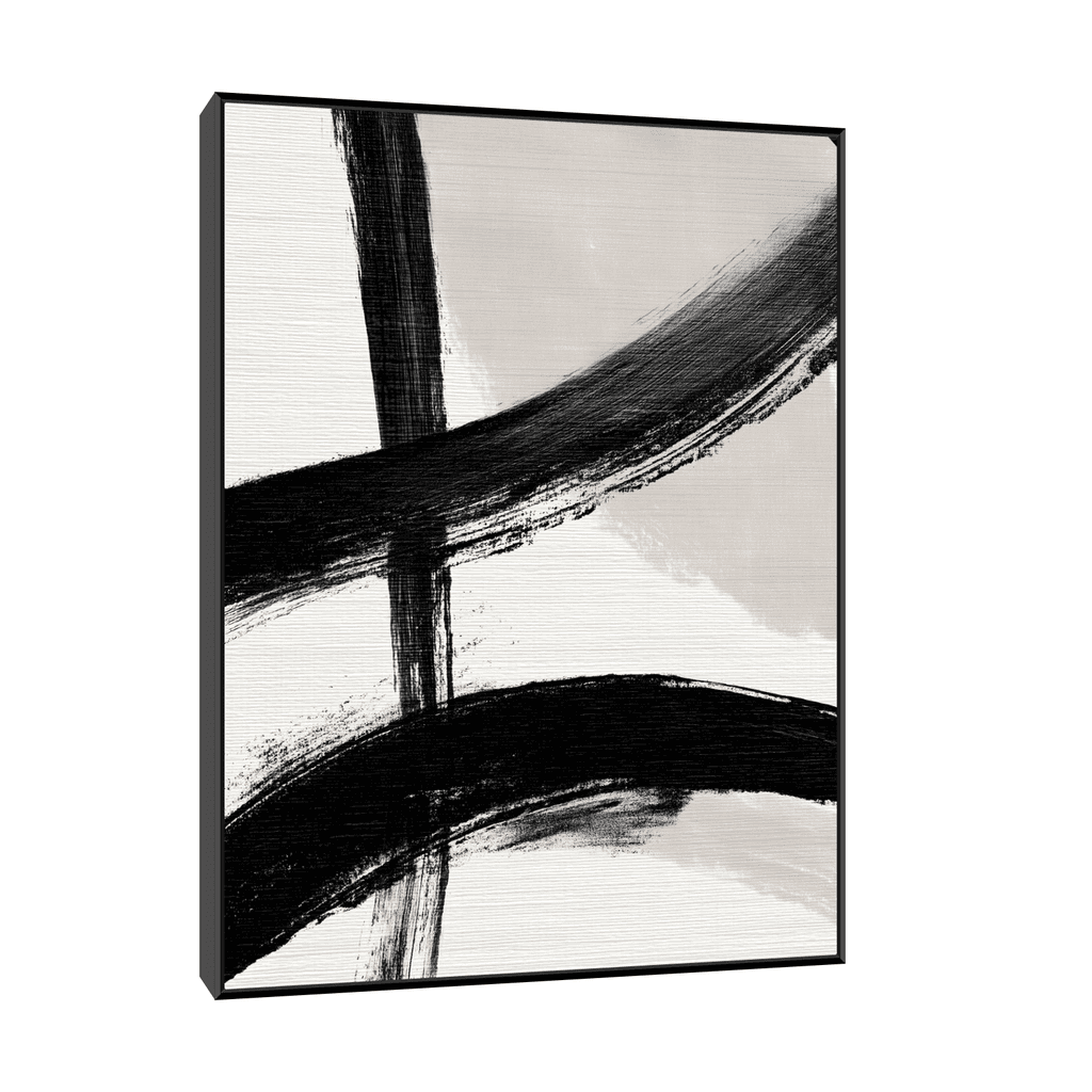 Canvas Slika na platnu Minimalni trag 60x80cm, Sa ramom, Crni